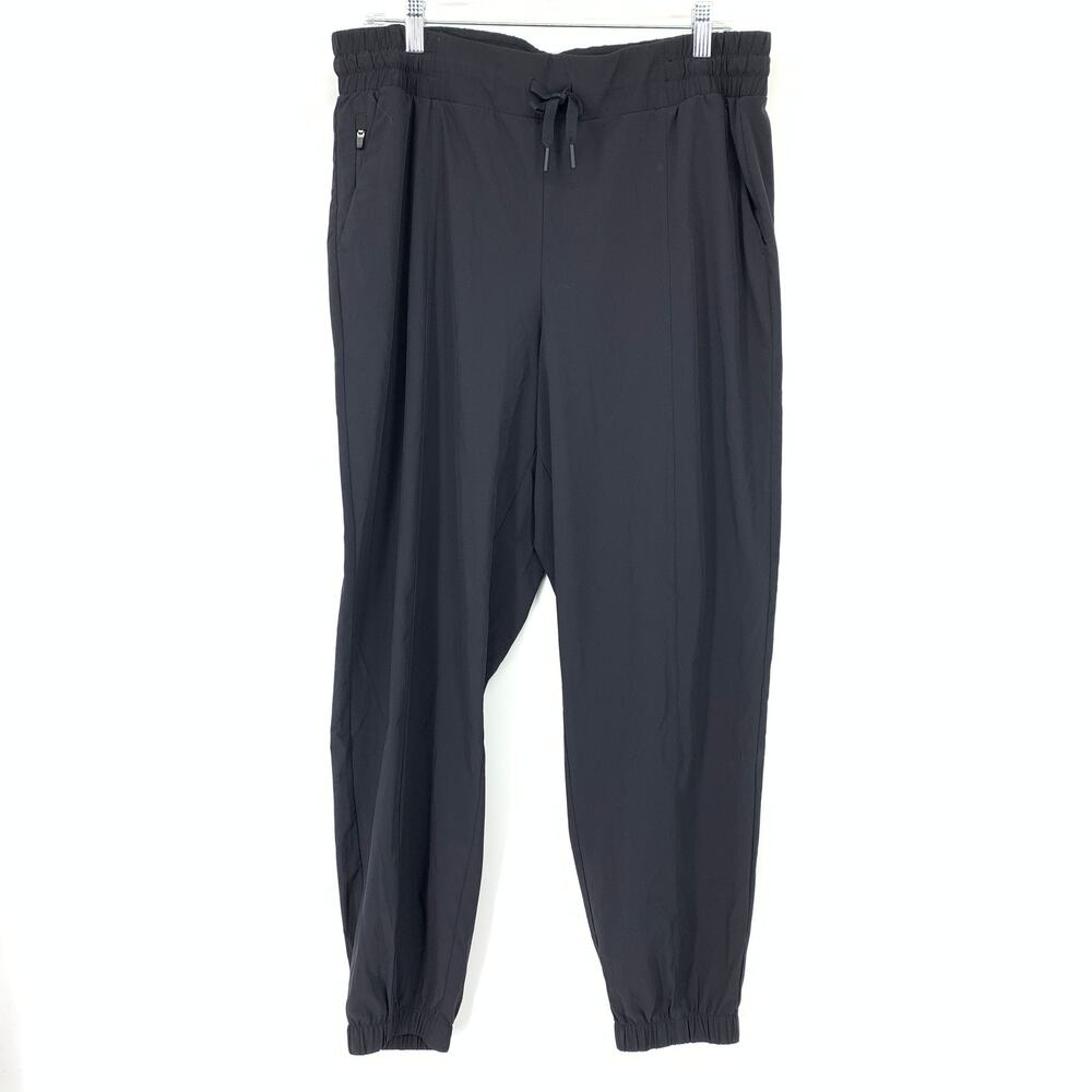All In Motion Jogger Leg Activewear Pants Womens Size L Black Pull On Waist